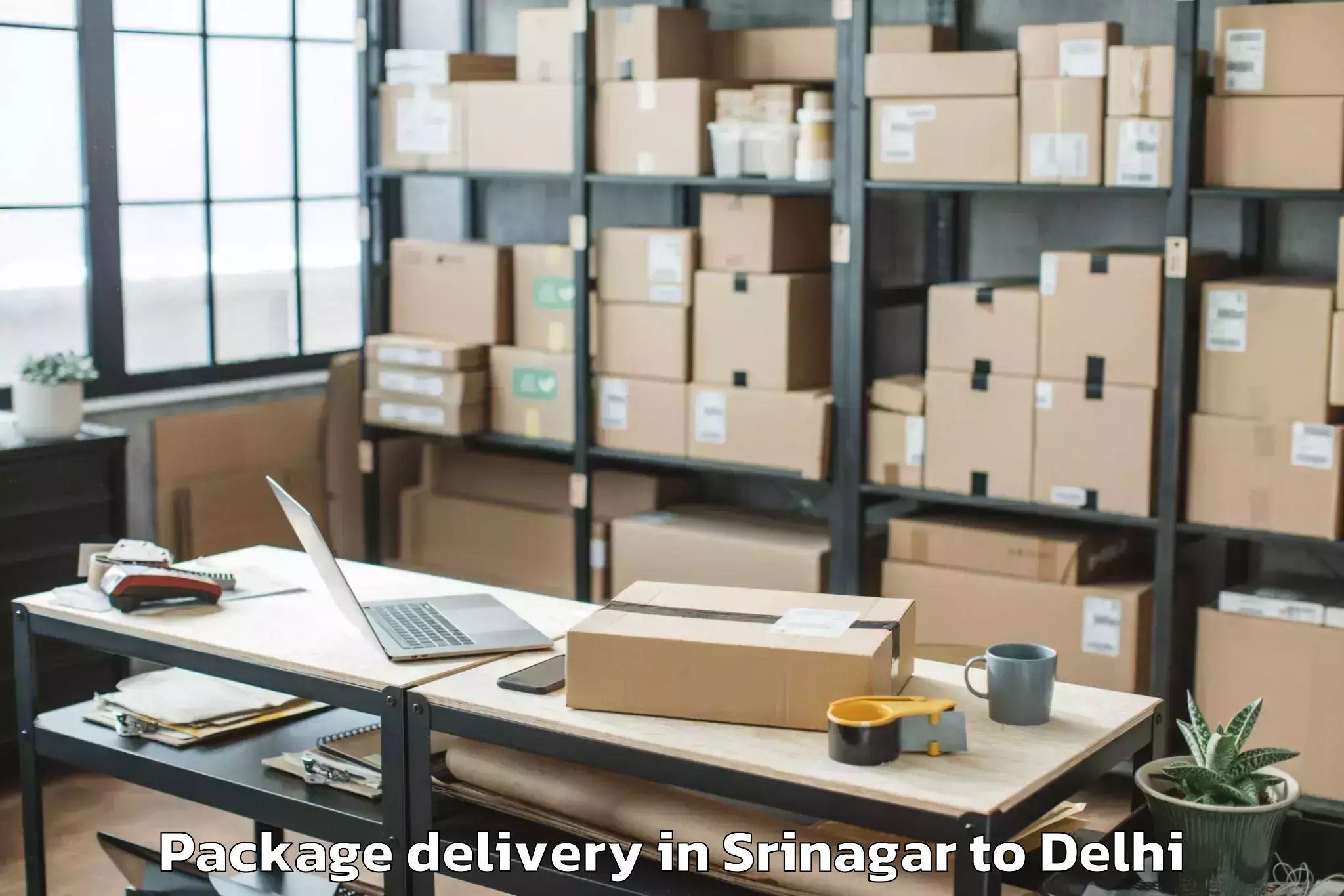 Discover Srinagar to Flatted Factory Complex Okhla Package Delivery